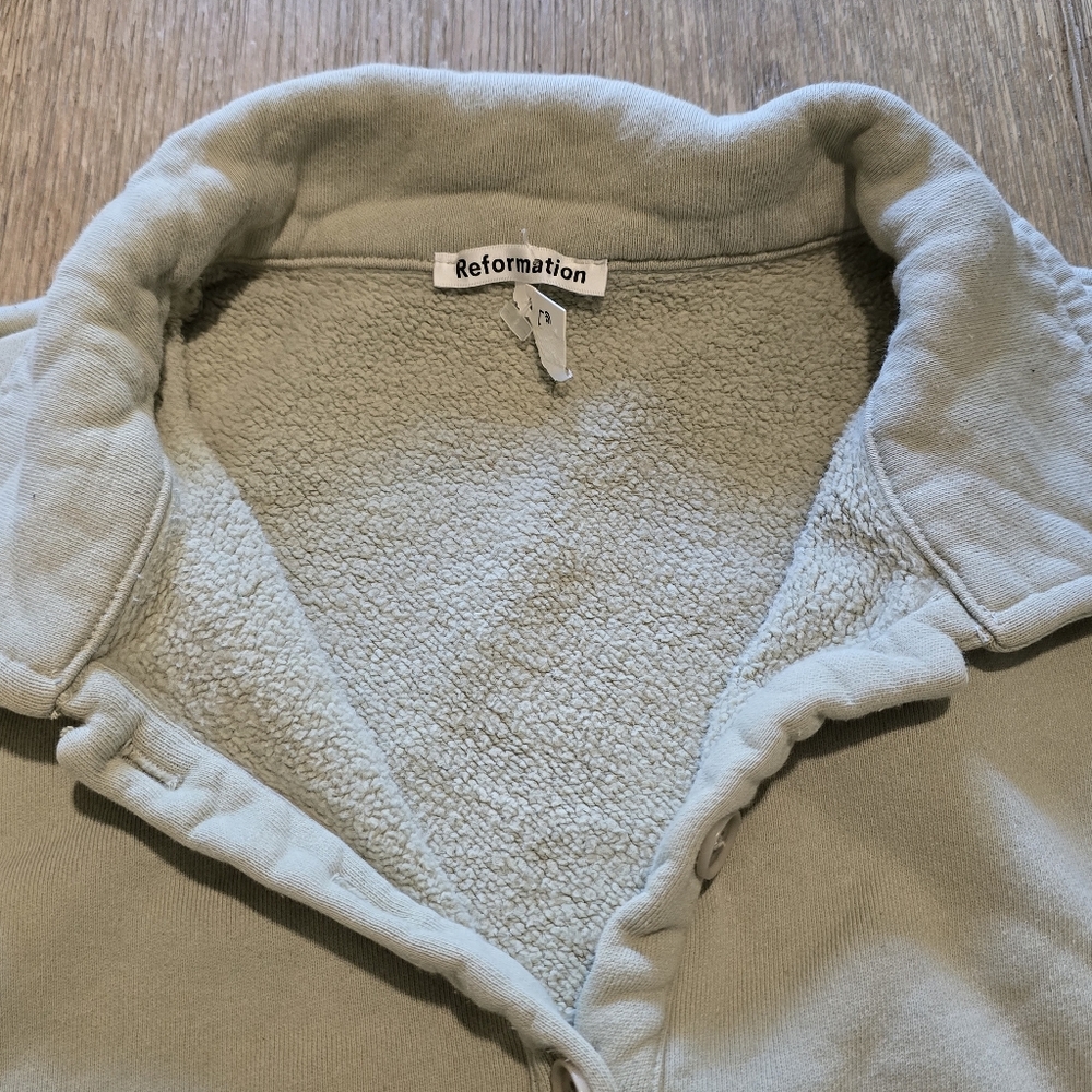 Reformation Womens‎ Mint Green Pullover Sweatshirt Sz S - Picture 2 of 7